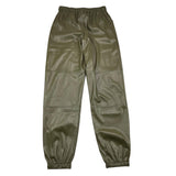 LIU JO pantalone in ecopelle tinta unita con elastico in vita Verde per Bambina GF4056 VERDE LIU JO 