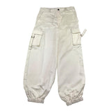 Please Pantalone Tinta Unita con Cuciture In Contrasto per Bambina PH08300G73 PANNA PLEASE 