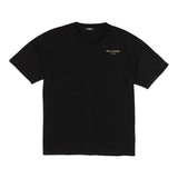 Balmain Solid Color Crew Neck T-Shirt With Black Logo Print For Girls