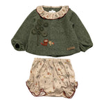 CALAMARO completo 2 pezzi maglia-coulotte Verde per Neonata 110699 VERDE CALAMARO 