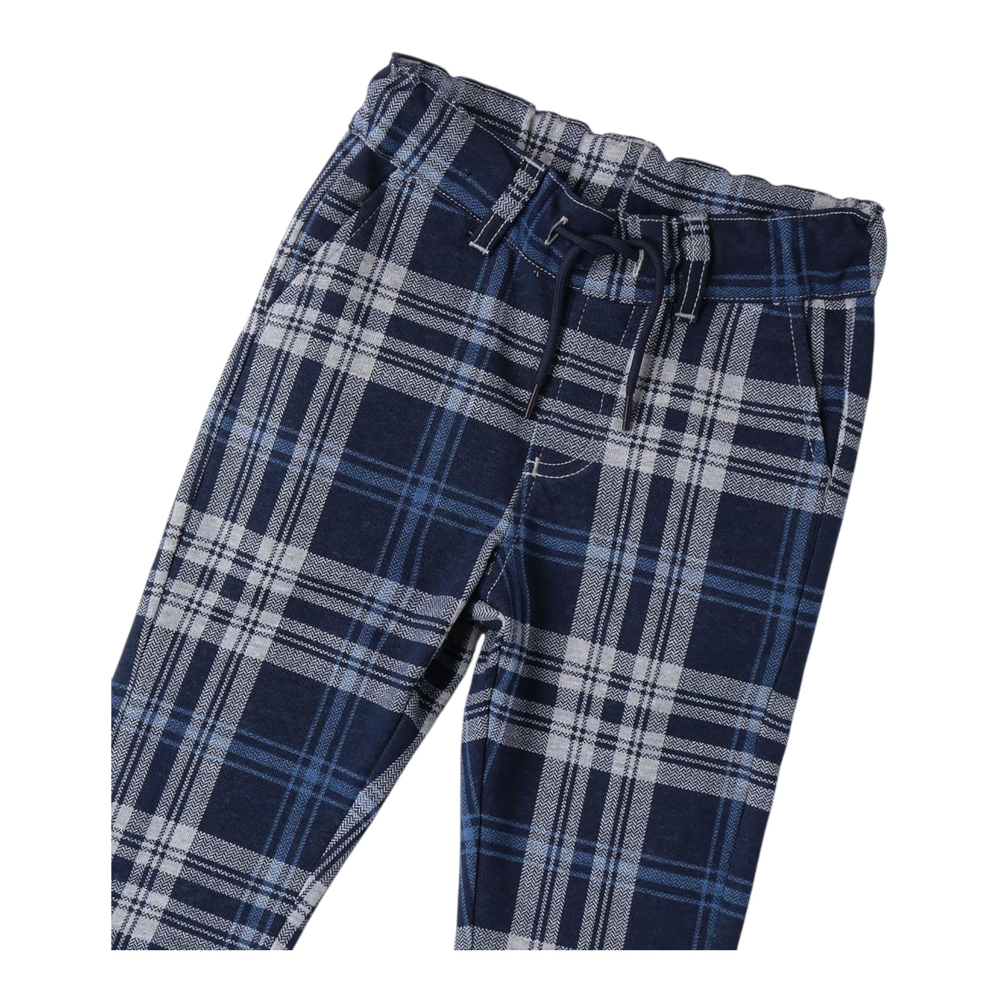 MINI BANDA pantalone con elastico in vita fantasia scozzese Blu per Bambino 0A162X BLU MINI BANDA 