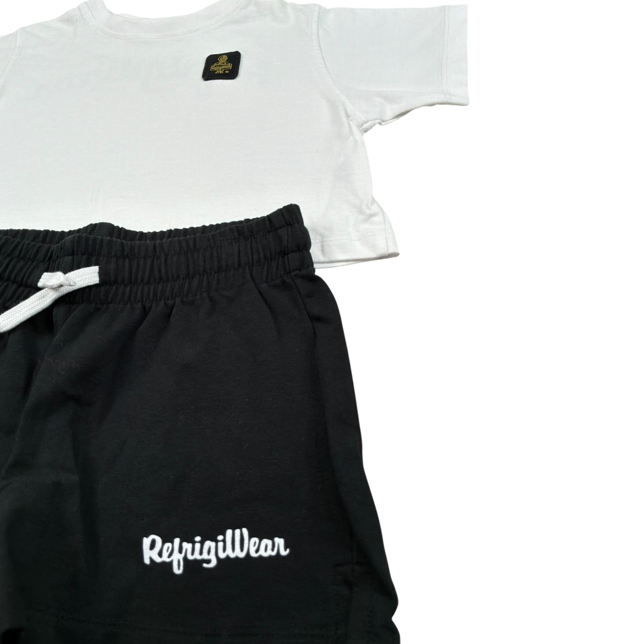 Refrigiwear Completo 2 Pezzi Bicolore T-Shirt-Shorts per Bambina RG1470W25XX BIANCO/NERO REFRIGIWEAR 