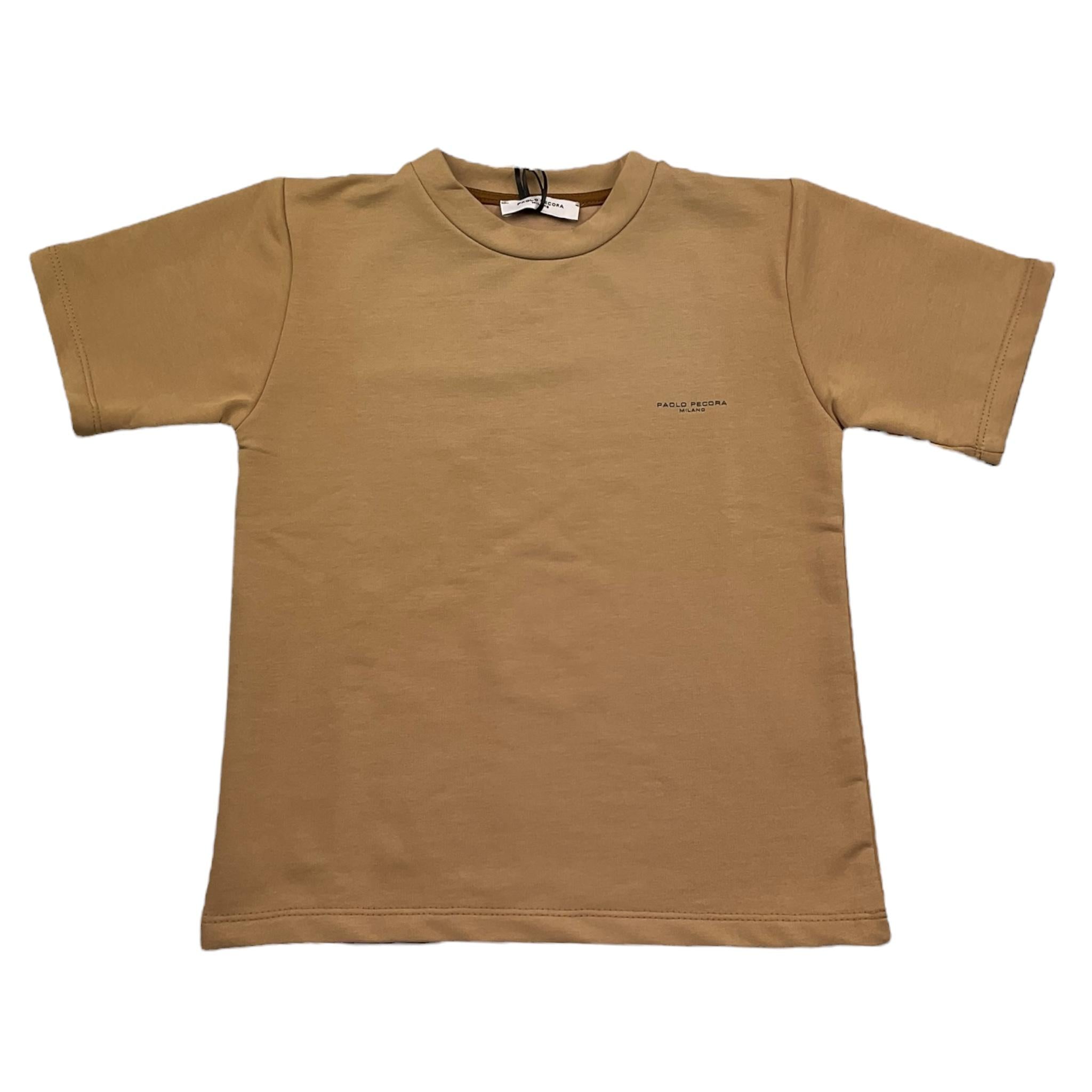 Paolo Pecora T-Shrit Girocollo Tinta Unita per Bambino PP4017 BEIGE PAOLO PECORA 