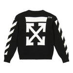OFF-WHITE maglia girocollo tinta unita con ricami Nero per Bambino OBHE001C NERO OFF-WHITE 