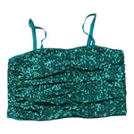 Naice Top Tinta Unita con Paillettes per Bambina 20061 VERDE ACQUA NAICE 