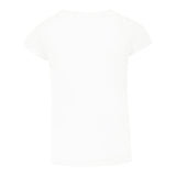 Monnalisa T-Shirt Girocollo Tinta Unita con Stampa per Bambina 19E615 BIANCO MONNALISA 