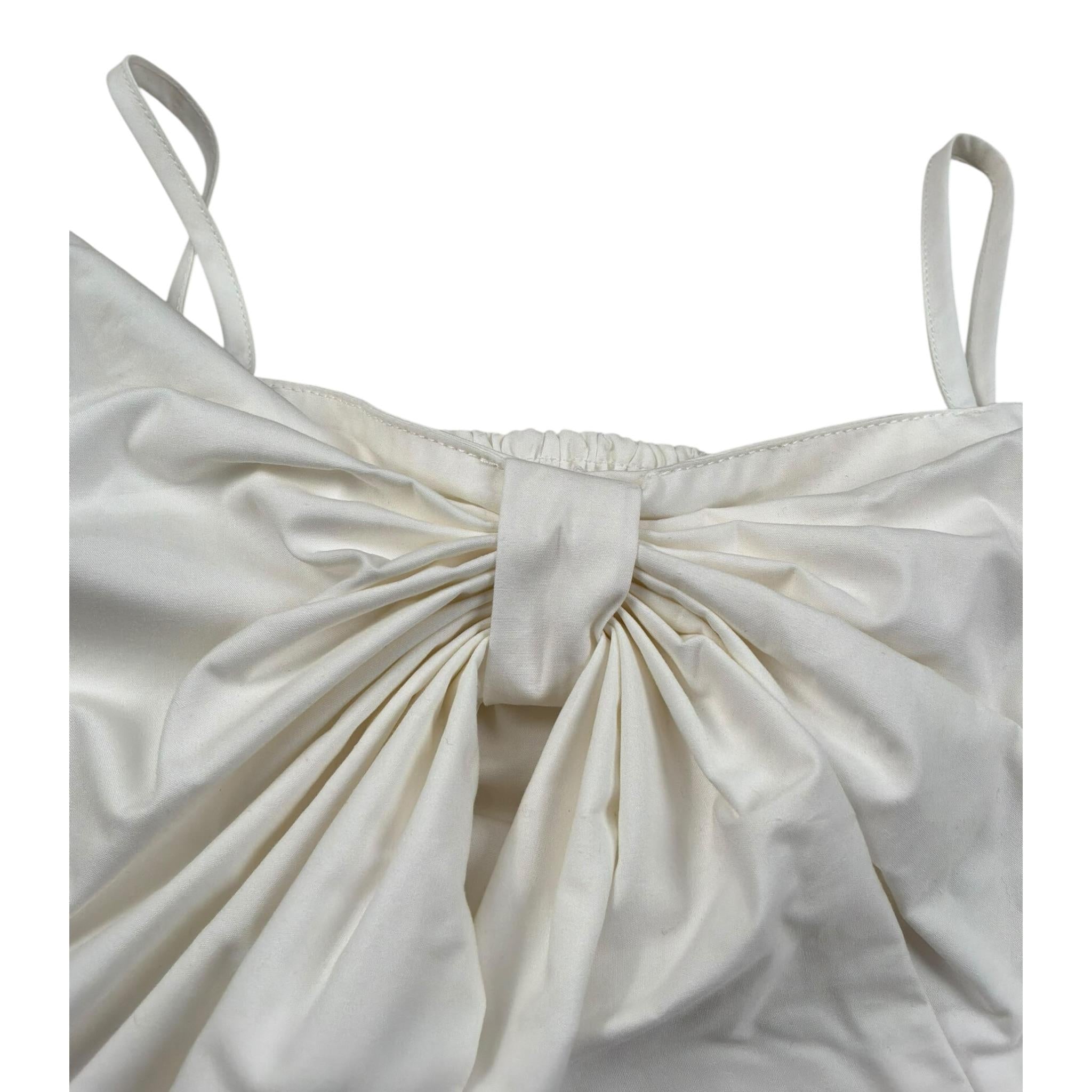 Vicolo Top Bretelline Tinta Unita con Fiocco per Bambina 3146TOP00317XX BIANCO VICOLO 