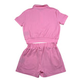 Just Cavalli Completo 2 Pezzi Polo-Short Tinta Unita per Bambina JGP26053CE ROSA JUST CAVALLI 