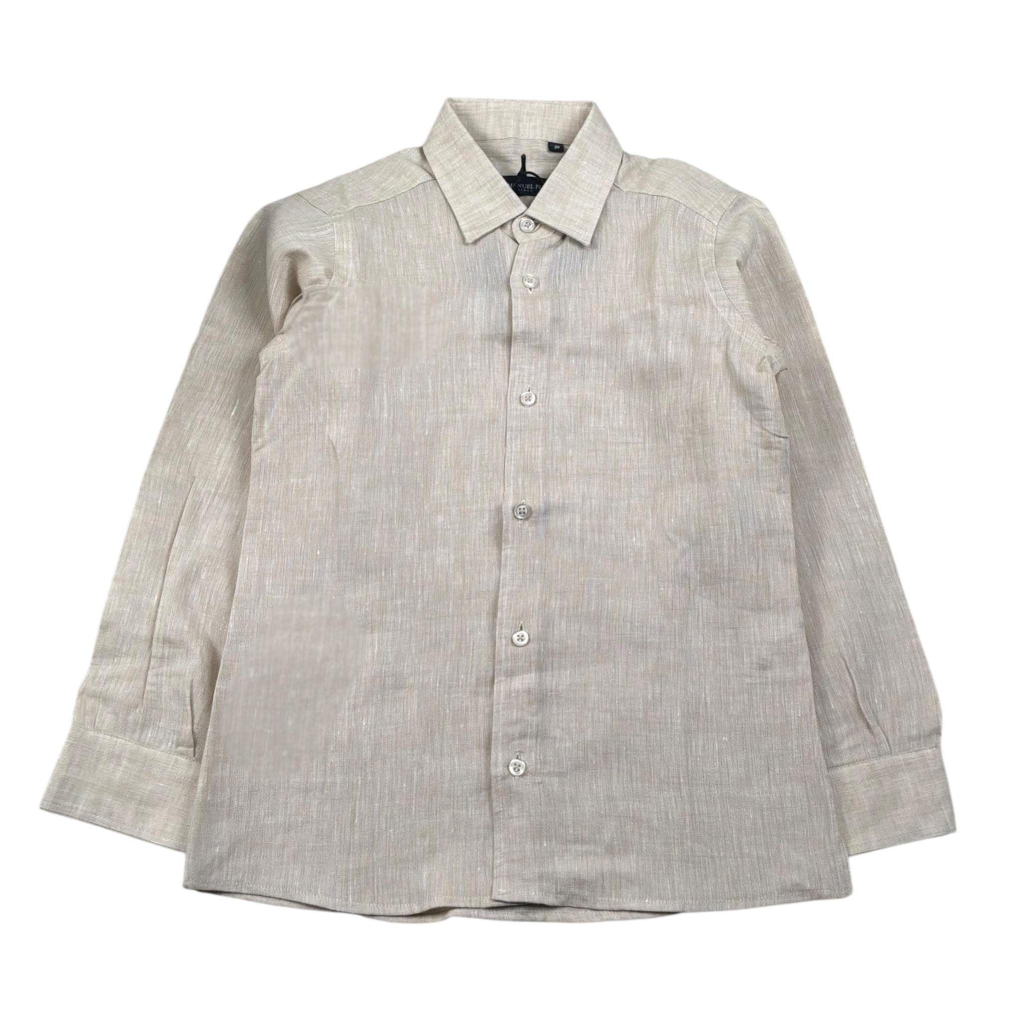 Emanuel Pris Camicia Tinta Unita  per Bambino ECM4125B BEIGE EMANUEL PRIS 