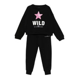 JOHN RICHMOND completo 2pz felpa- pantalone bicolore Nero per Bambina RGA24124CFX NERO JOHN RICHMOND 
