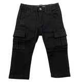 DANIELE ALESSANDRINI jeans tinta unita con girovita regolabile Nero per Neonato 1291P00023NXX NERO DANIELE ALESSANDRINI 
