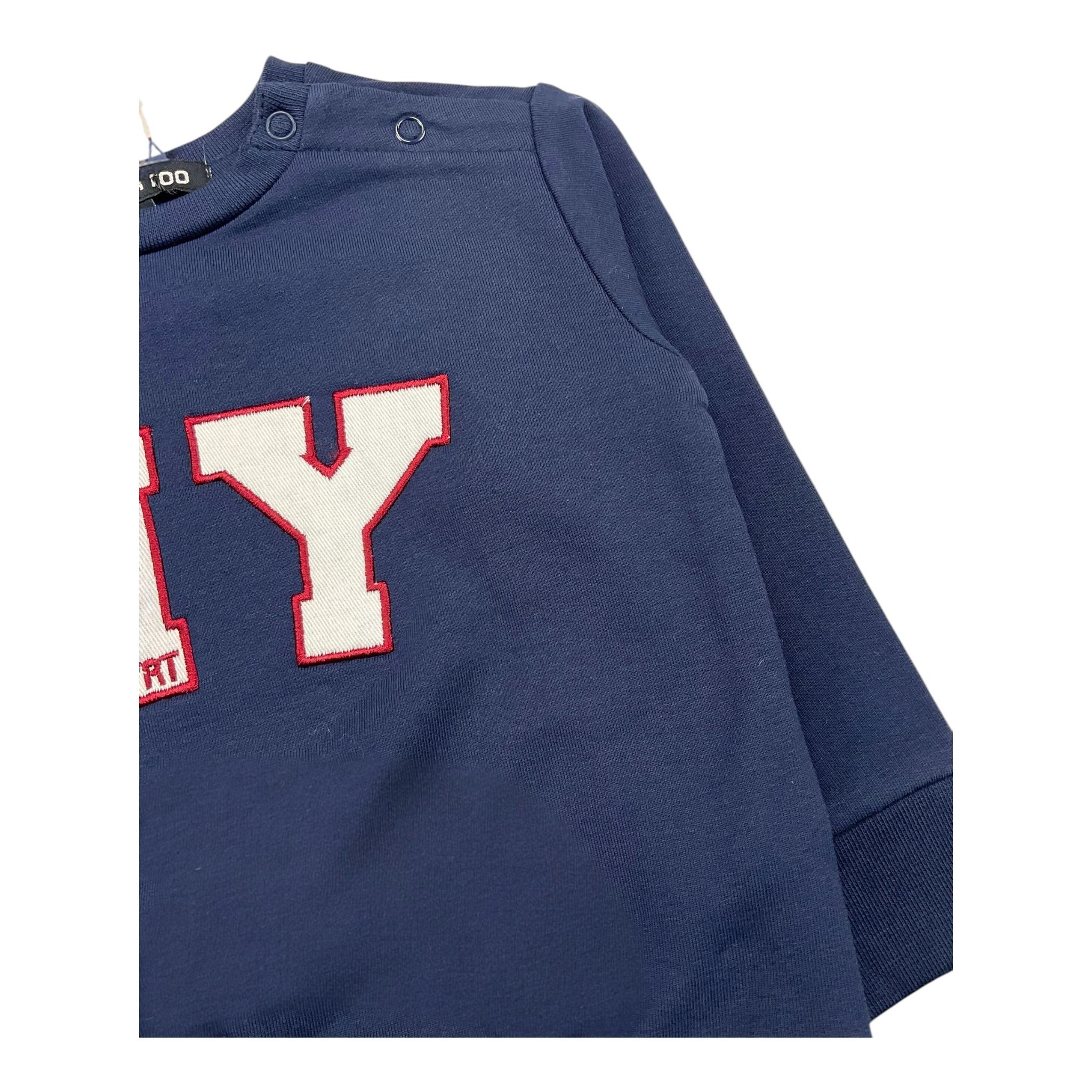 NEVER TOO felpa chiusa girocollo tinta unita Blu per Bambino NT2198B BLU NEVER TOO 