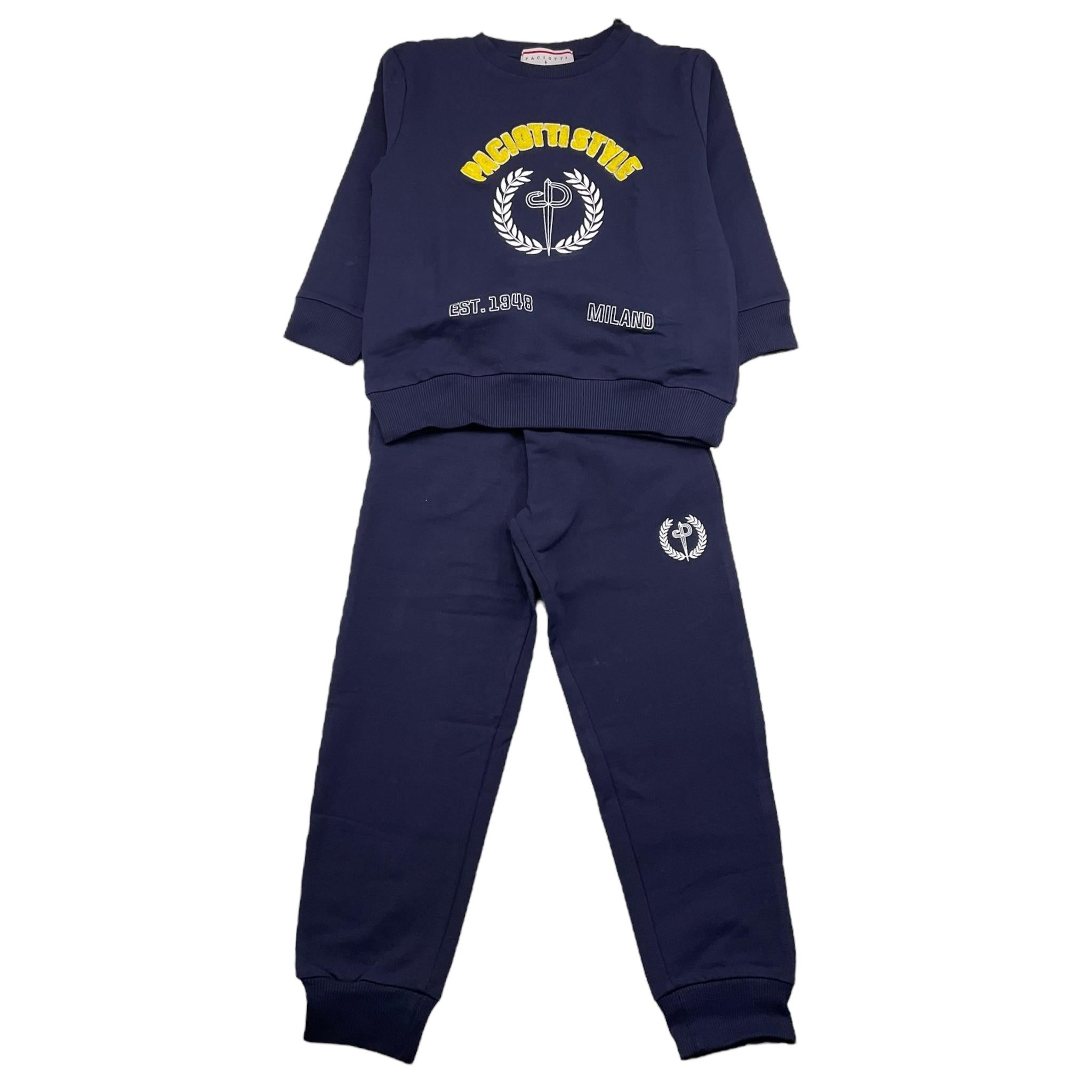 CESARE PACIOTTI completo 2pz felpa-pantalone tinta unita Blu per Bambino COMP5318BX BLU CESARE PACIOTTI 