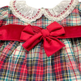 VALENTINA BEBES abito tinta unita fantasia scozzese con coulotte Rosso per Bambina MAR92 ROSSO VALENTINA BEBES 