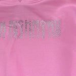 John Richmond Felpa Tinta Unita con Cappuccio E Brillantini per Bambina RGP26197FE ROSA JOHN RICHMOND 