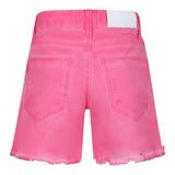 Msgm Shorts Solid Color With Adjustable Waist And Fuchsia Logo Print For Girls