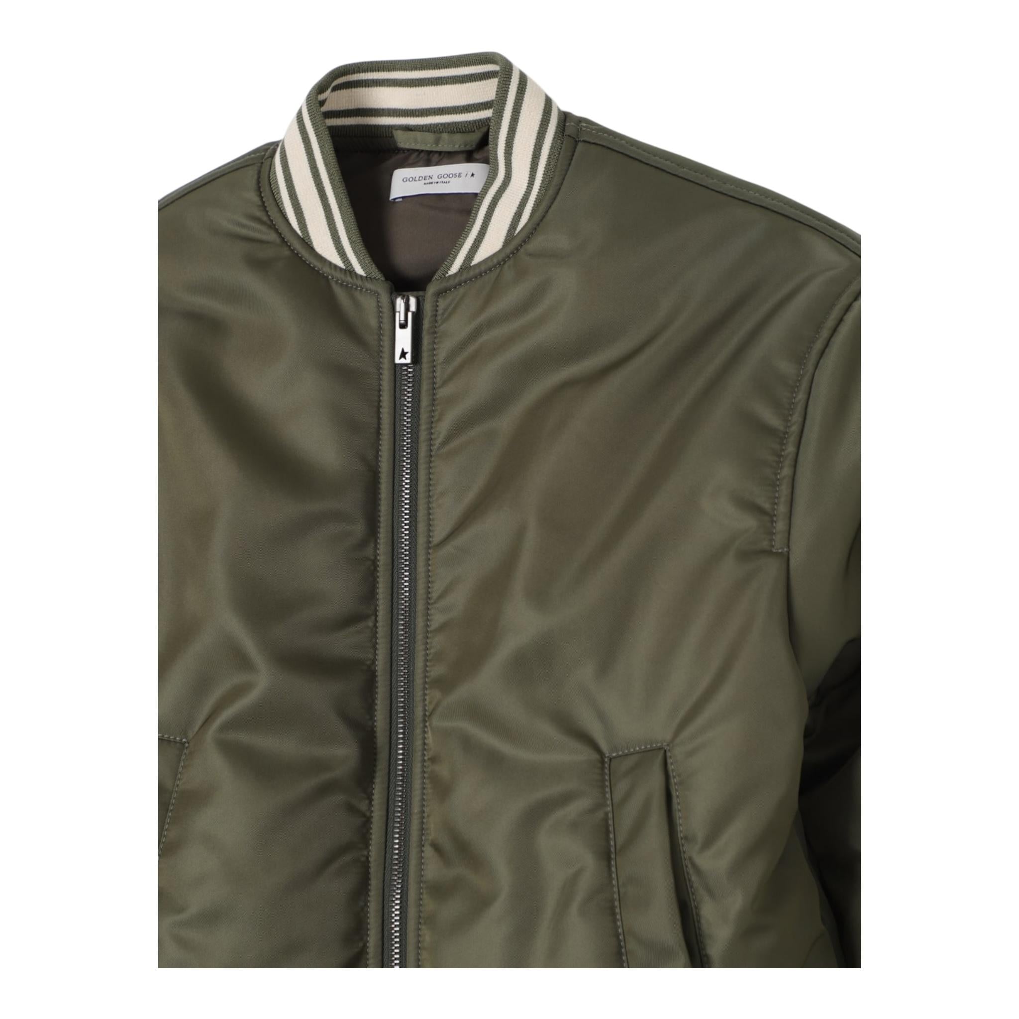 GOLDEN GOOSE giubbino modello bomber tinta unita Verde per Bambino FHIE VERDE GOLDEN GOOSE 