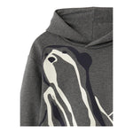 IL GUFO felpa chiusa cn cappuccio tinta unita cn stampa Grigio per Bambino A24MF287M0116 GRIGIO IL GUFO 