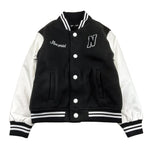 NEVER TOO giubbino modello college bicolore con maniche in contrasto Bianco/nero per Bambino NT1810B BIANCO/NERO NEVER TOO 
