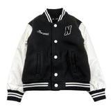 NEVER TOO giubbino modello college bicolore con maniche in contrasto Bianco/nero per Bambino NT1810B BIANCO/NERO NEVER TOO 