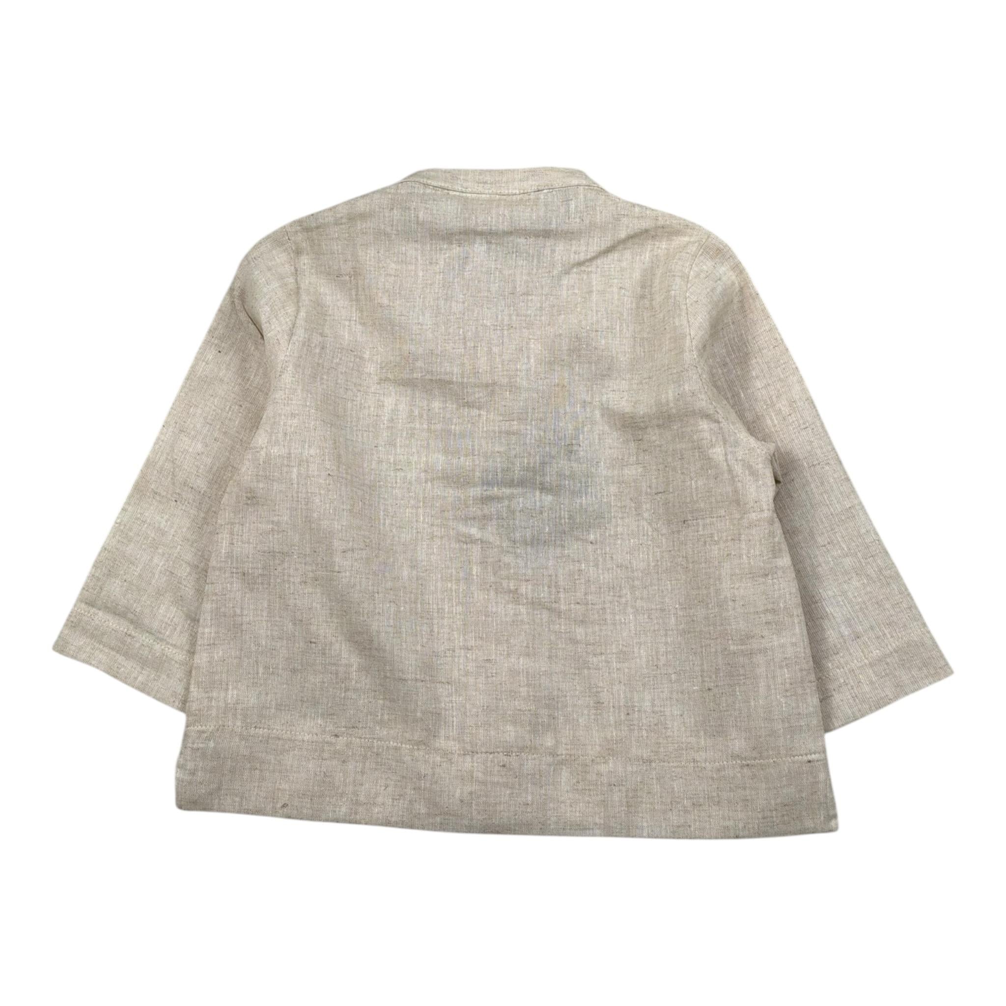 La Stupenderia Camicia Tinta Unita con Collo Coreano per Bambino TCCM73J BEIGE LA STUPENDERIA 