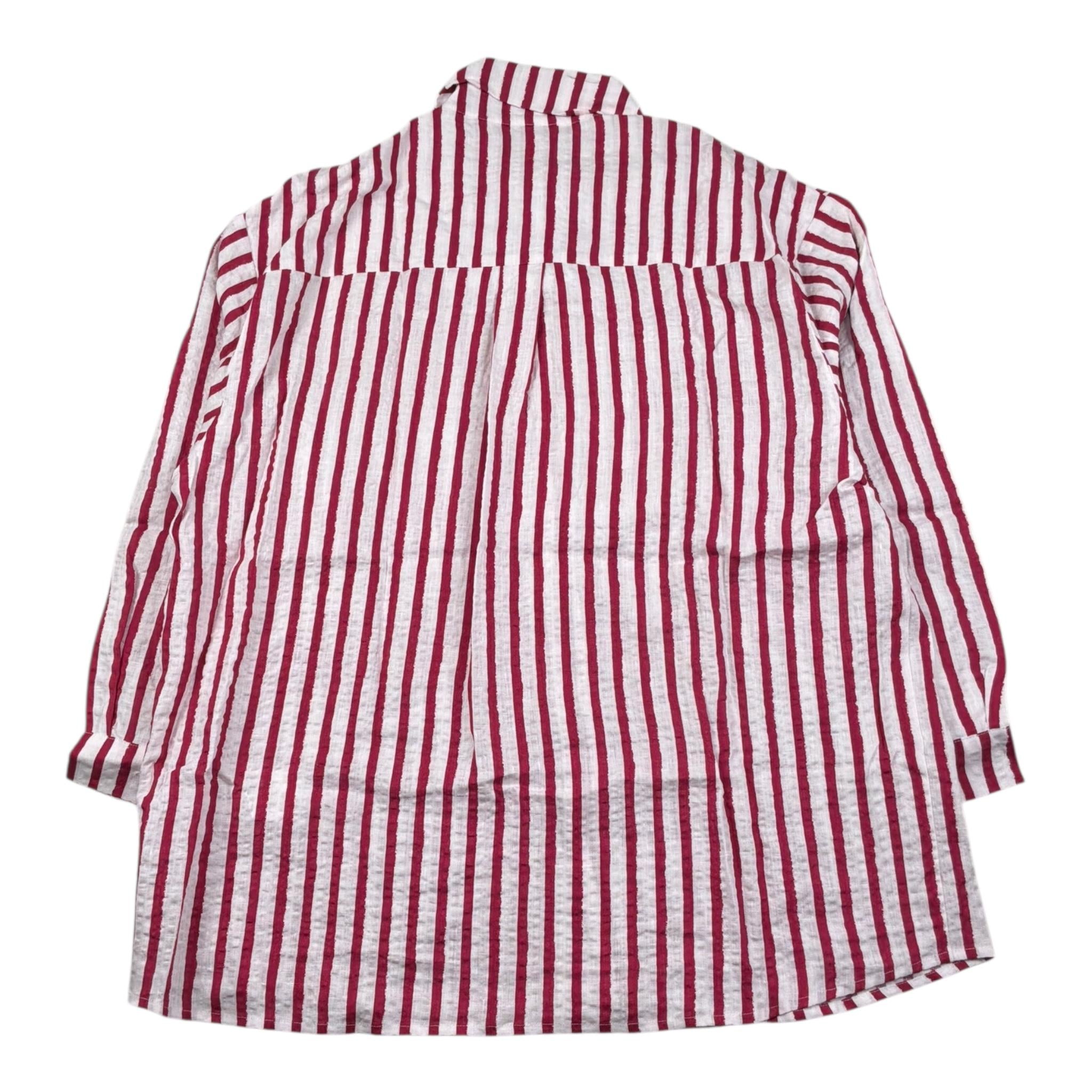 Dou Dou Camicia Tinta Unita con Fantasia A Righe per Bambina DW5P30XX BIANCO DOU DOU 