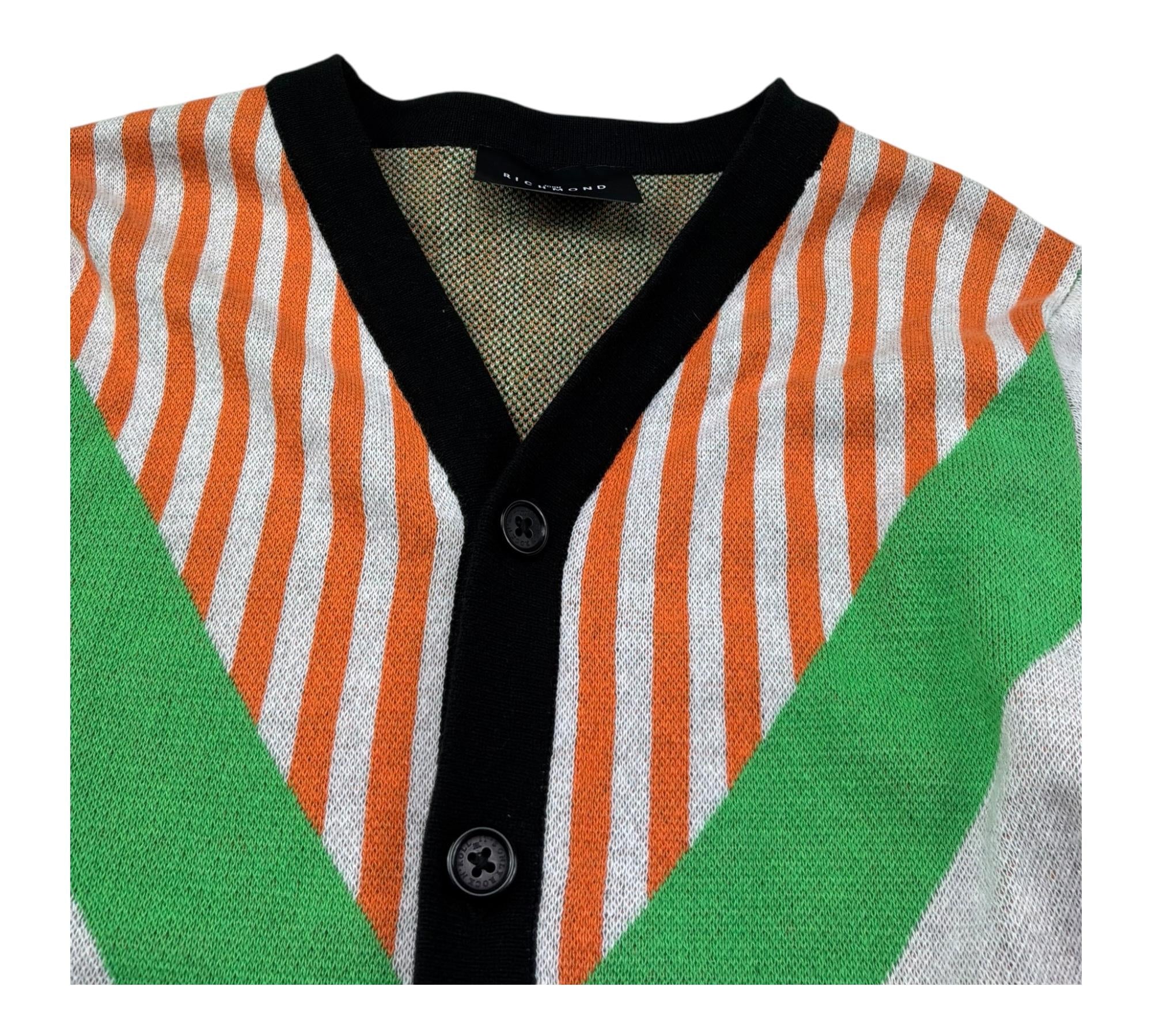 John Richmond Cardigan Scollo A V Stampa Fantasia per Bambino RBP26052CD MULTICOLOR JOHN RICHMOND 