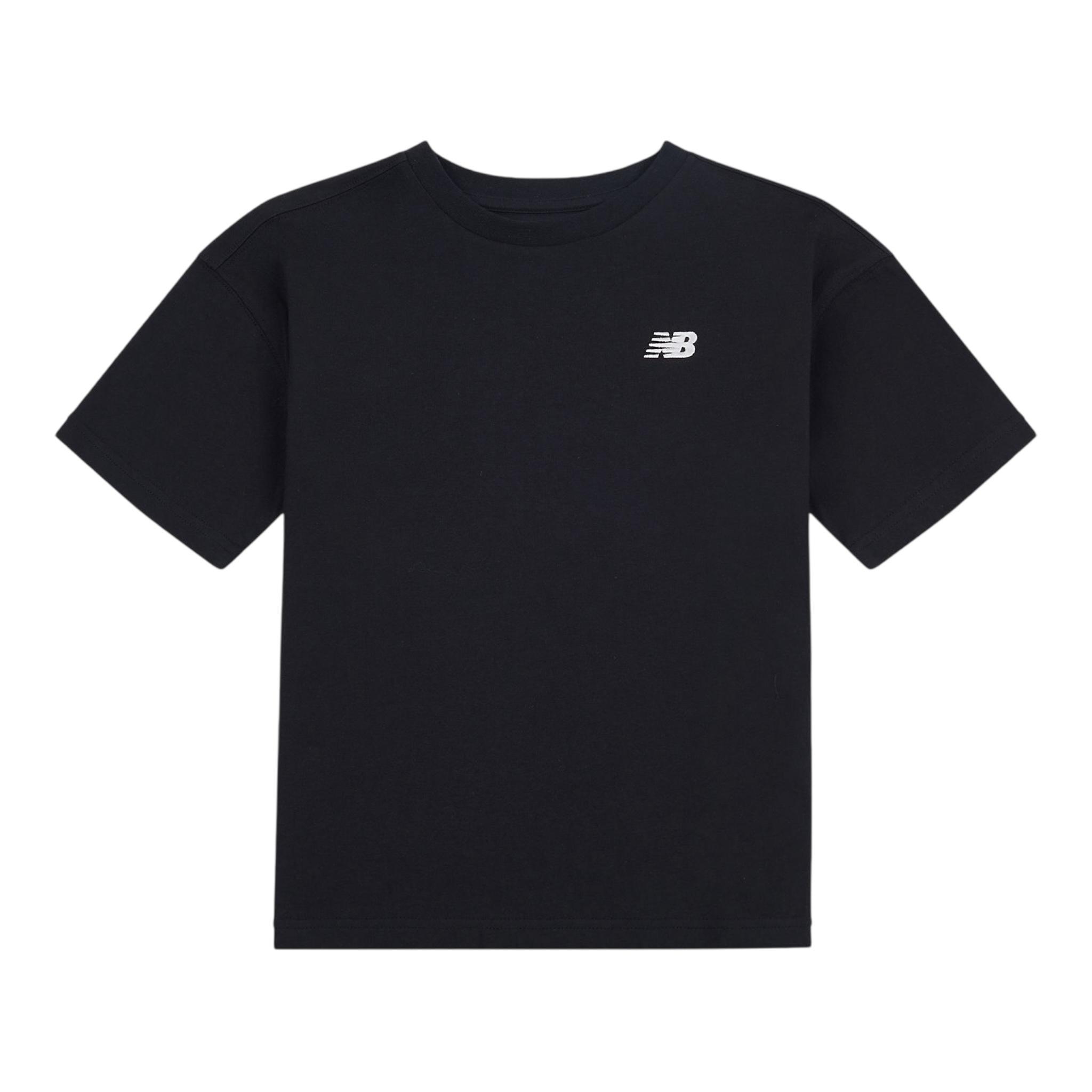 New Balance T-Shirt Girocollo Tinta Unita con Logo per Bambino LAKB0001 NERO NEW BALANCE 