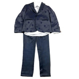 Shako' Complete 4 Pieces Shirt-Jacket-Pants-Bow Tie Blue For Boys