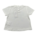 Le Bebe T-Shirt Girocollo Tinta Unita con Stampa per Neonata LBG5887 BIANCO LE BEBE 