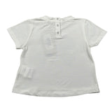 Le Bebe T-Shirt Girocollo Tinta Unita con Stampa per Neonata LBG5887 BIANCO LE BEBE 