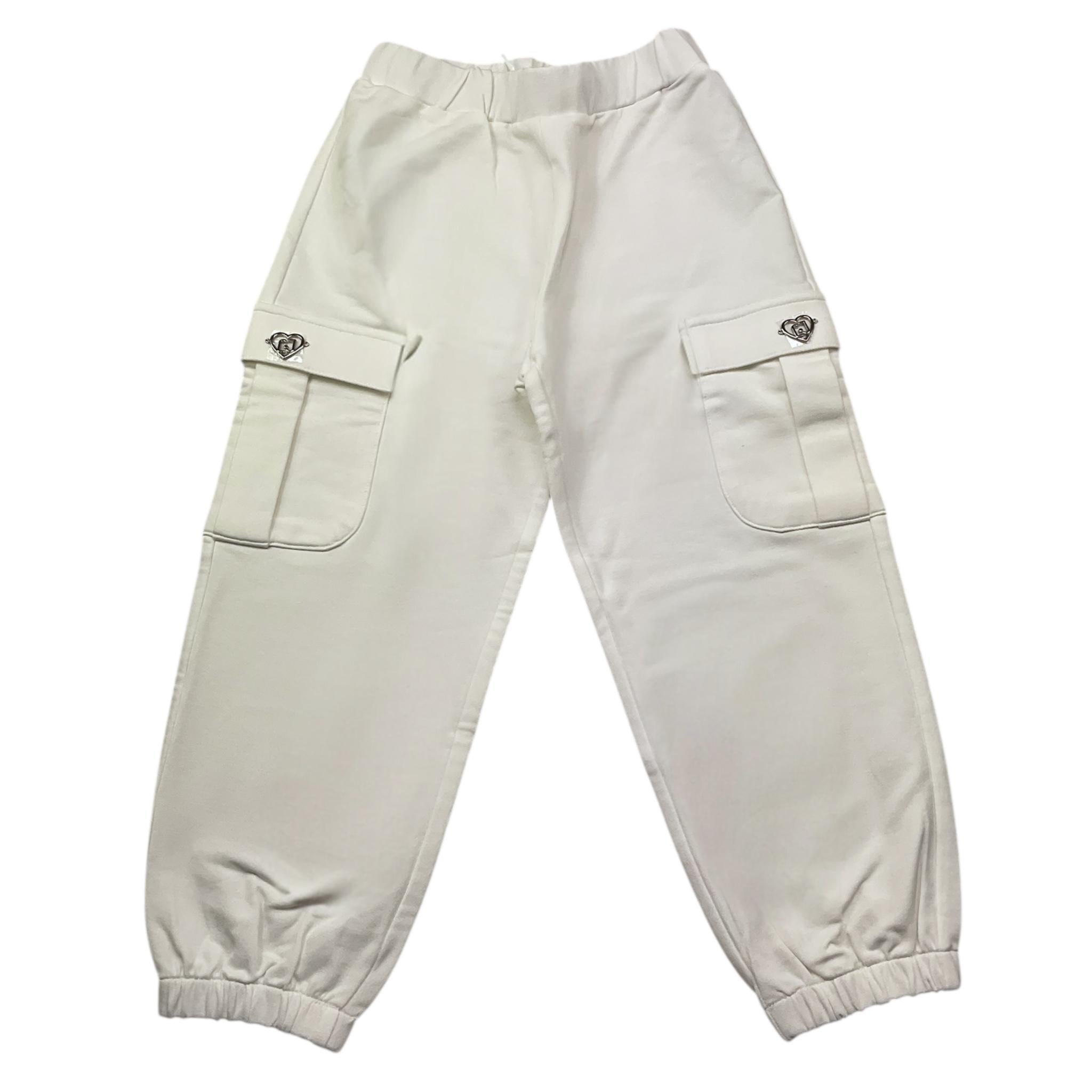 Liu Jo Pantalone Tuta Tinta Unita con Tasconi per Neonata KA5089N BIANCO LIU JO 