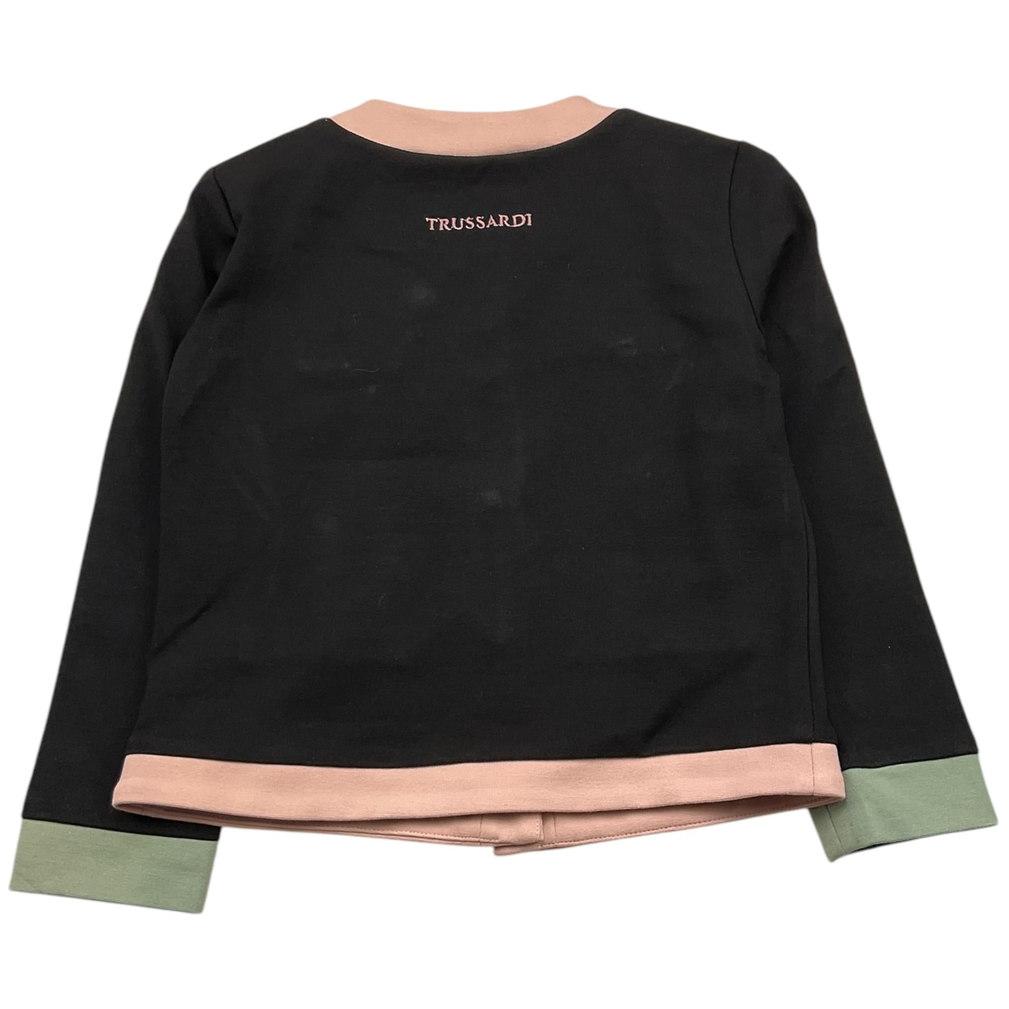 TRUSSARDI giacca tinta unita con profili in contrasto Nero per Bambina TGA25095GC NERO TRUSSARDI 