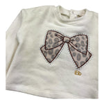 LE BEBE' maglia girocollo tinta unita con fiocco Panna per Neonata LBG6047 PANNA LE BEBE' 