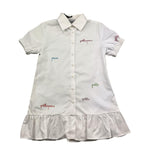 Gaelle Abito Mezza Manica Tinta Unita con Brillantini per Bambina 2746V00368 BIANCO GAELLE 