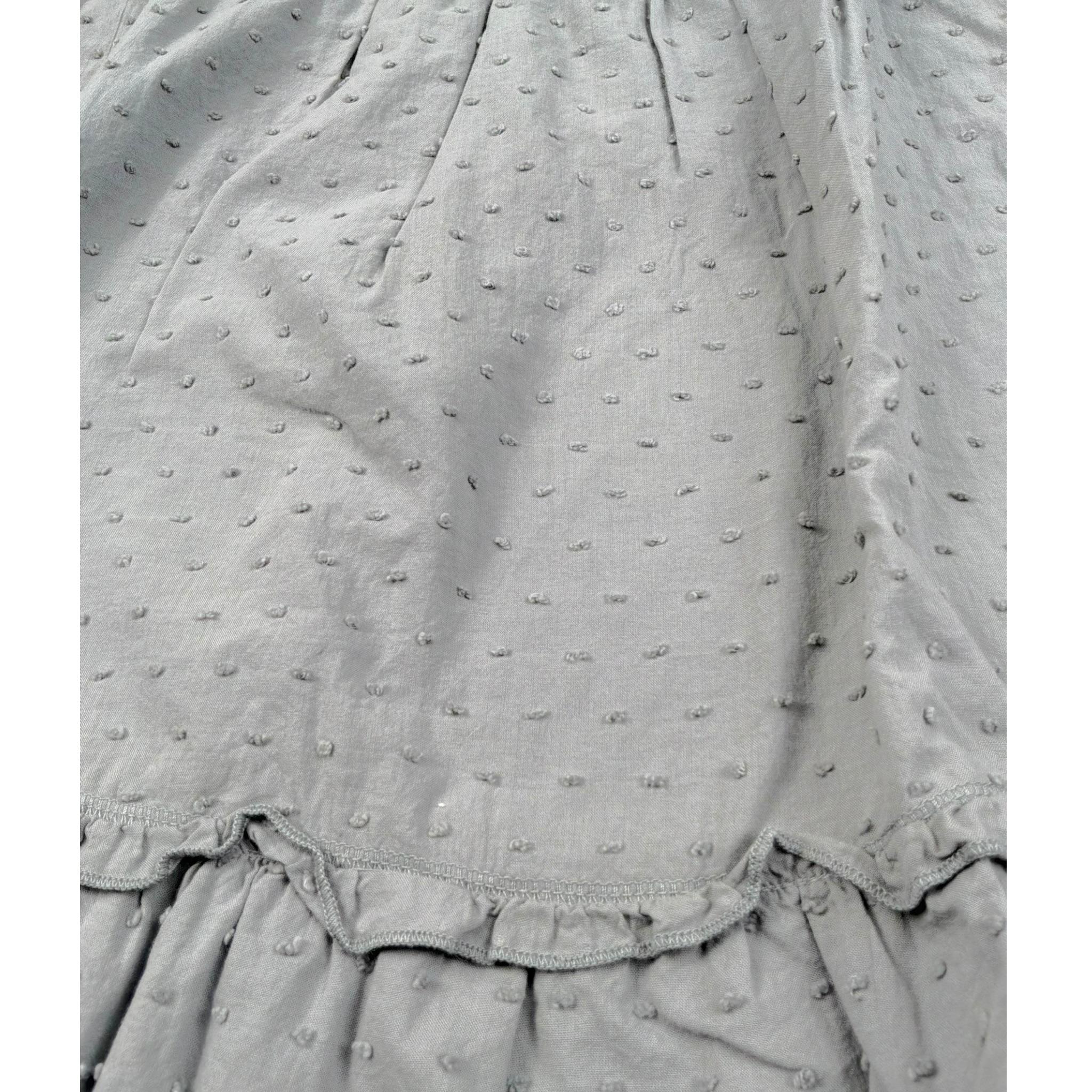 Petit Indi Abito Tinta Unita con Applicazioni per Bambina SS25BK6651X GRIGIO PETIT INDI 