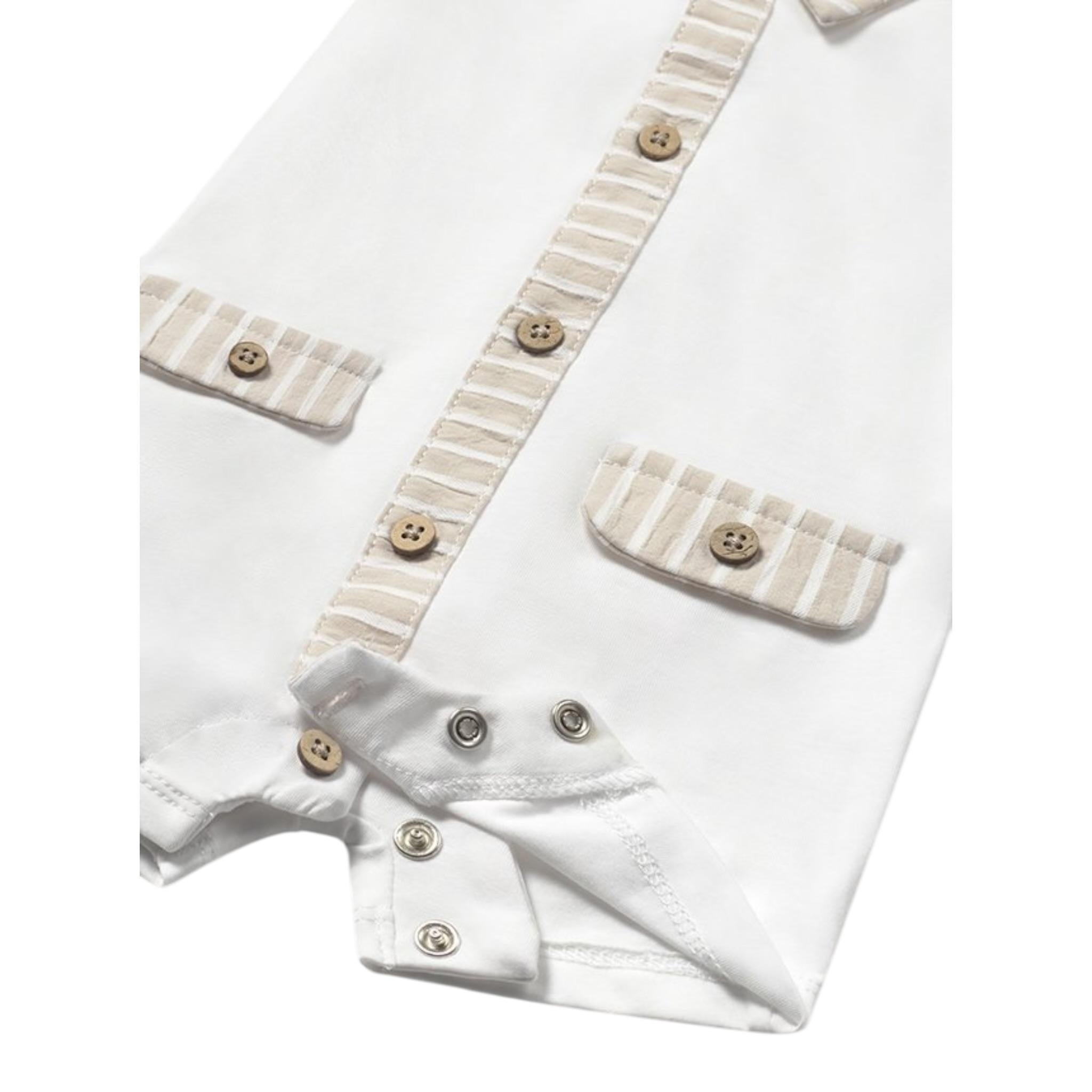 Mayoral Set 2 Pagliaccetti Bicolore per Neonato 1705X BIANCO/BEIGE MAYORAL 