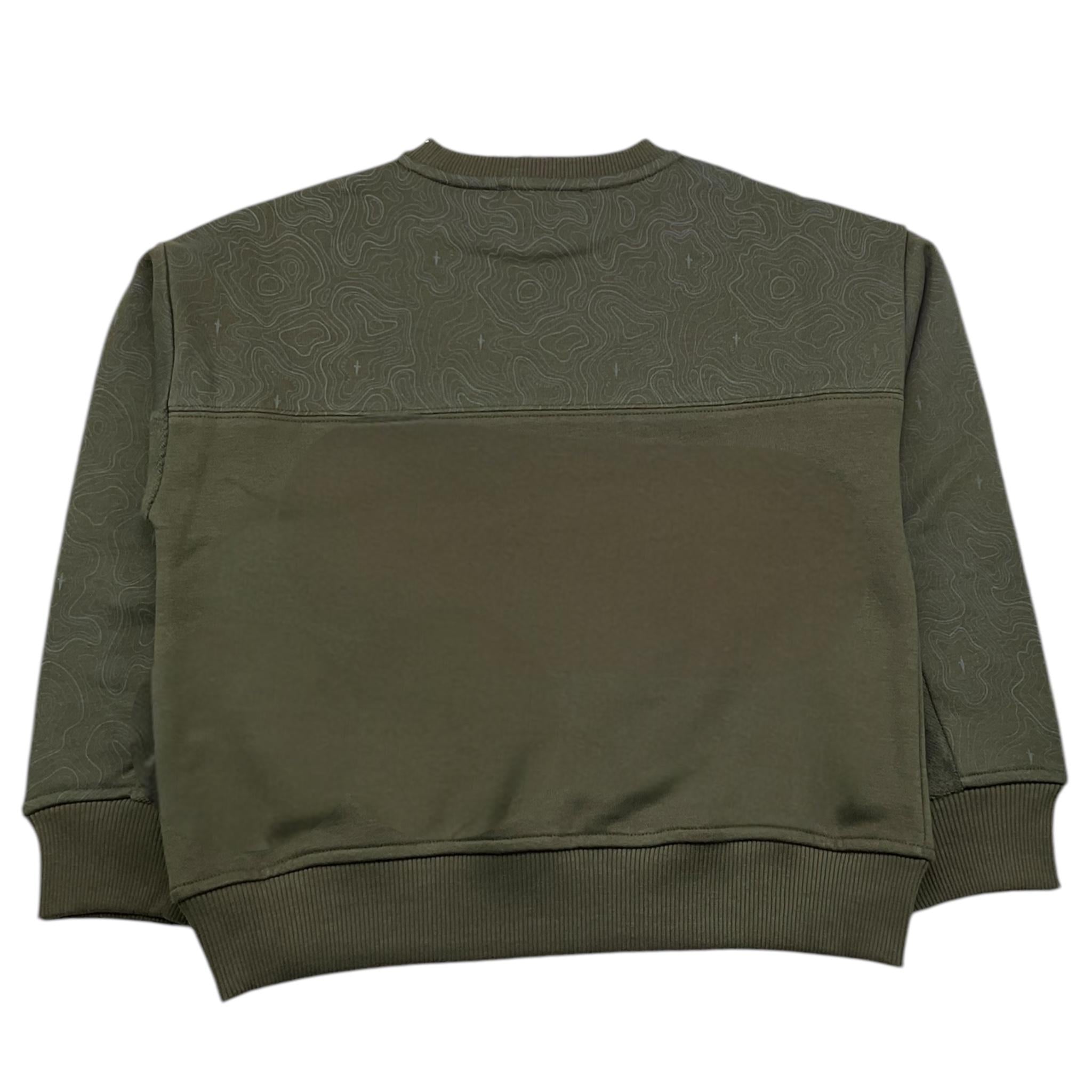 CESARE PACIOTTI felpa chiusa girocollo tinta unita con stampa logo Verde per Bambino MFP5354J VERDE CESARE PACIOTTI 