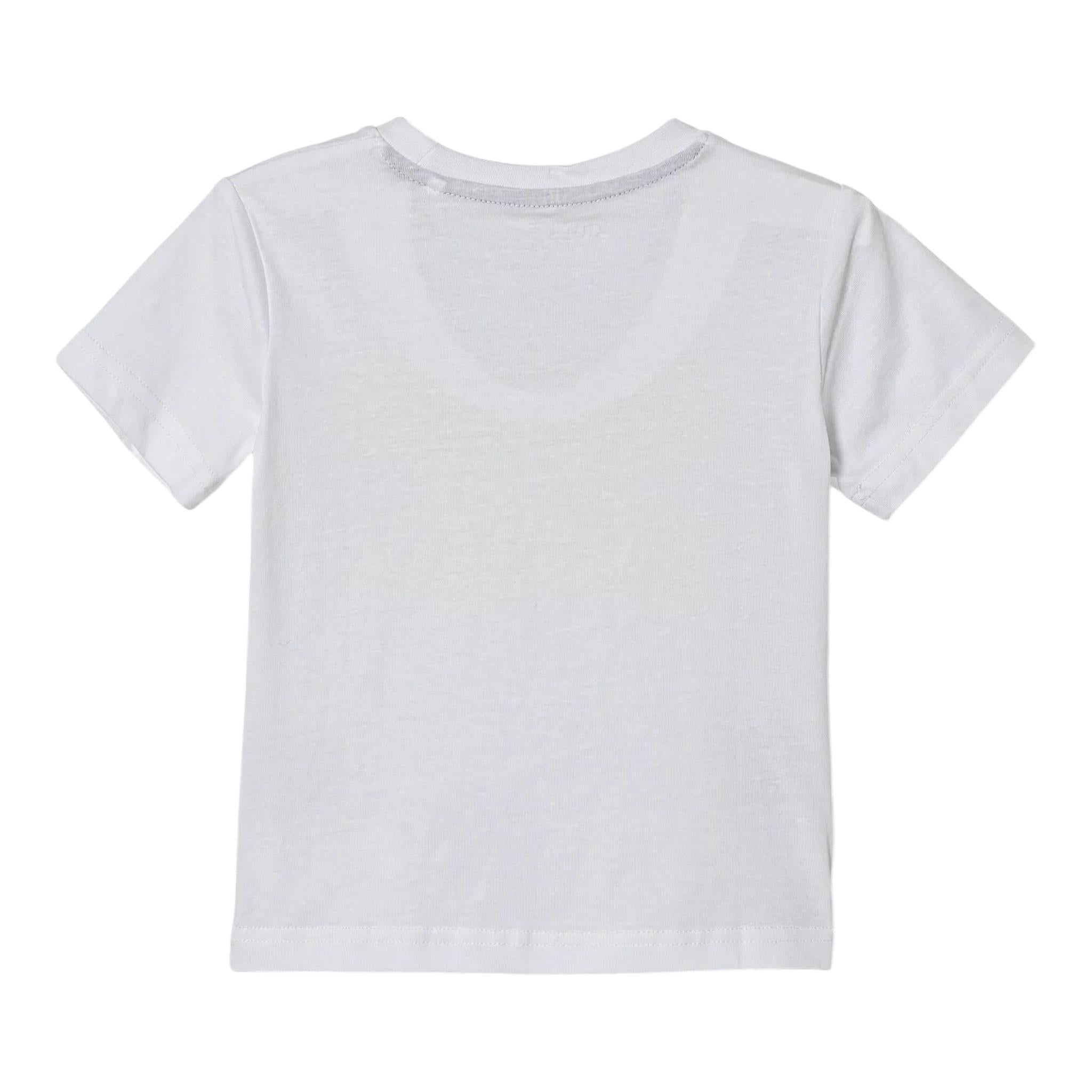 Guess T-Shirt Girocollo Tinta Unita con Stampe per Neonato N5RI23K8HM4 BIANCO GUESS 