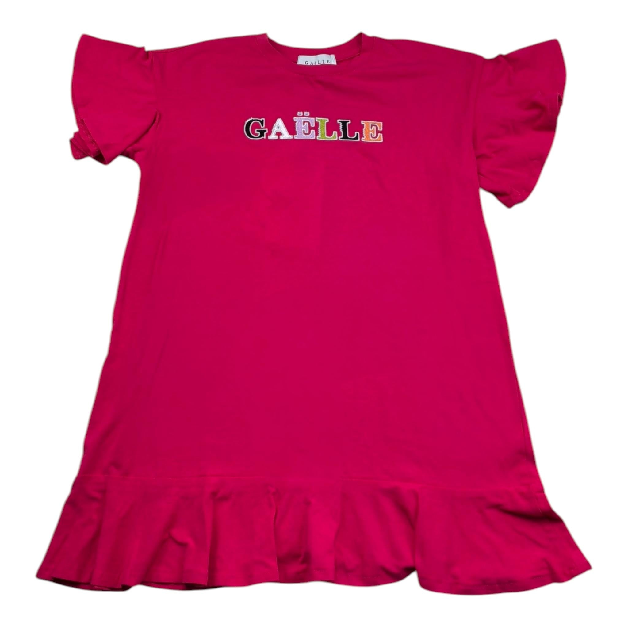 Gaelle Abito Mezza Manica Tinta Unita con Stampa per Bambina 2746V00339 FUXIA GAELLE 