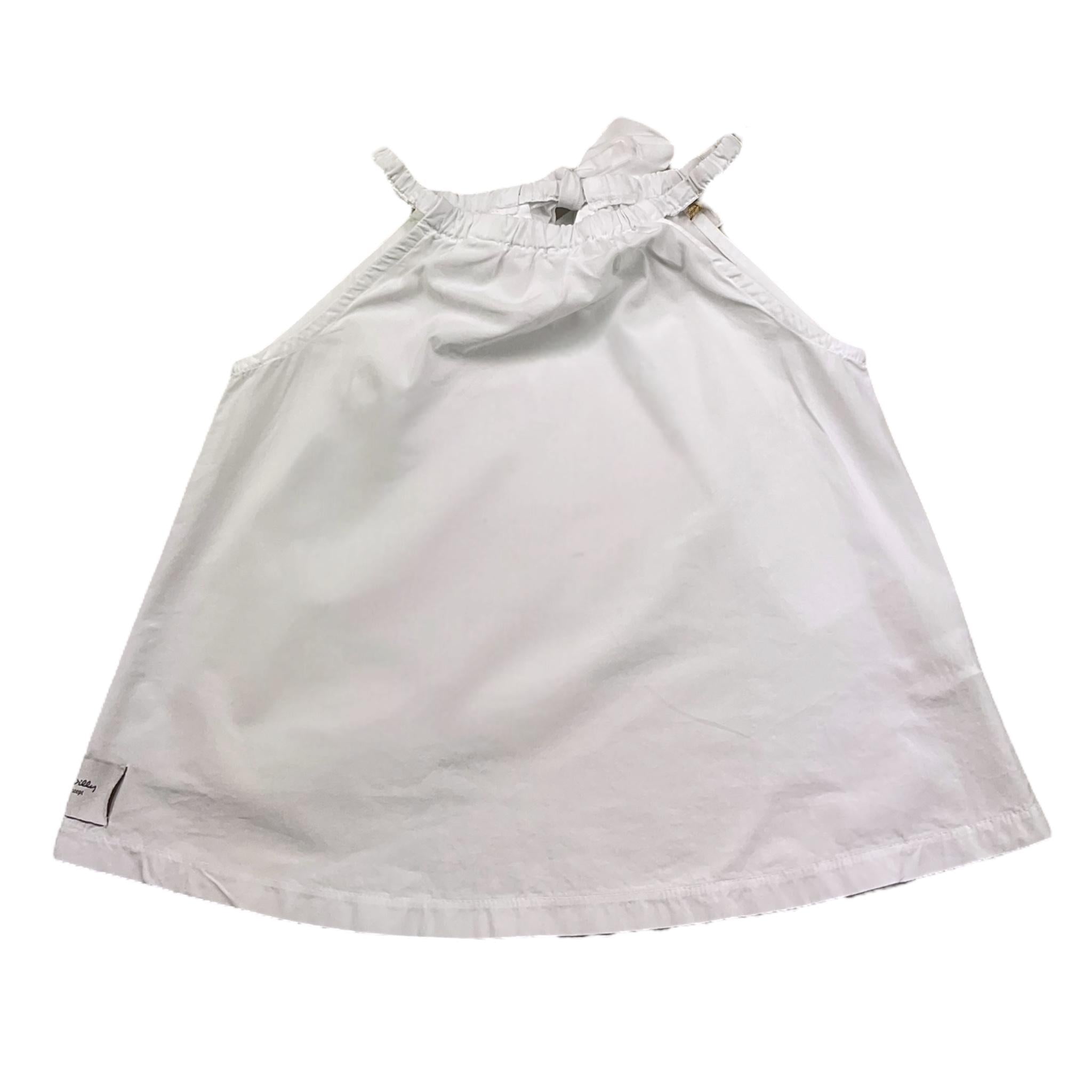 @Madilly Camicia Tinta Unita con Fiocco per Bambina ECO BIANCO @MADILLY 