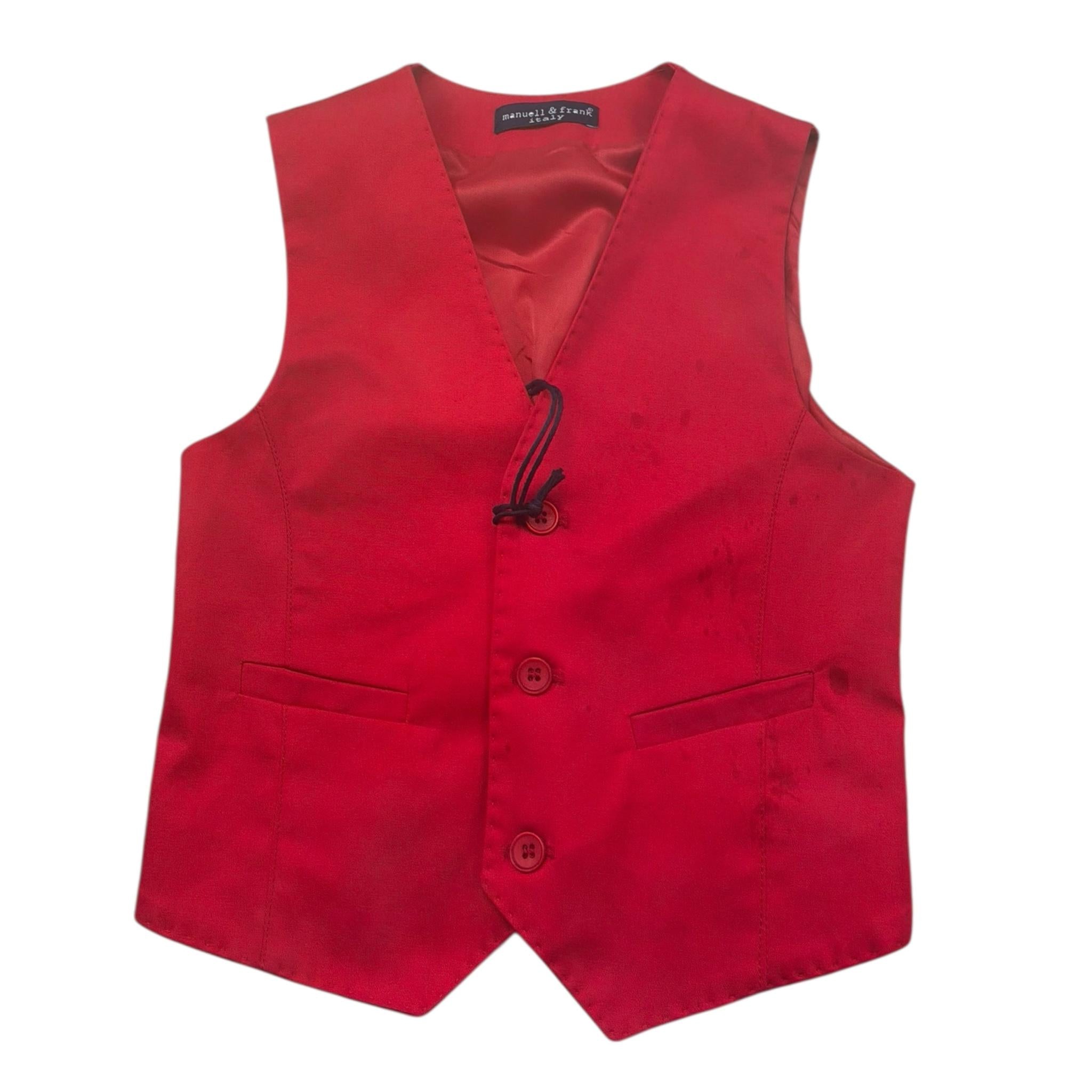 Manuel & Frank Gilet Tinta Unita per Bambino MF5011B ROSSO MANUEL & FRANK 
