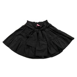 Miss Blumarine Solid Color Skirt With Elastic Waist Black For Baby Girl