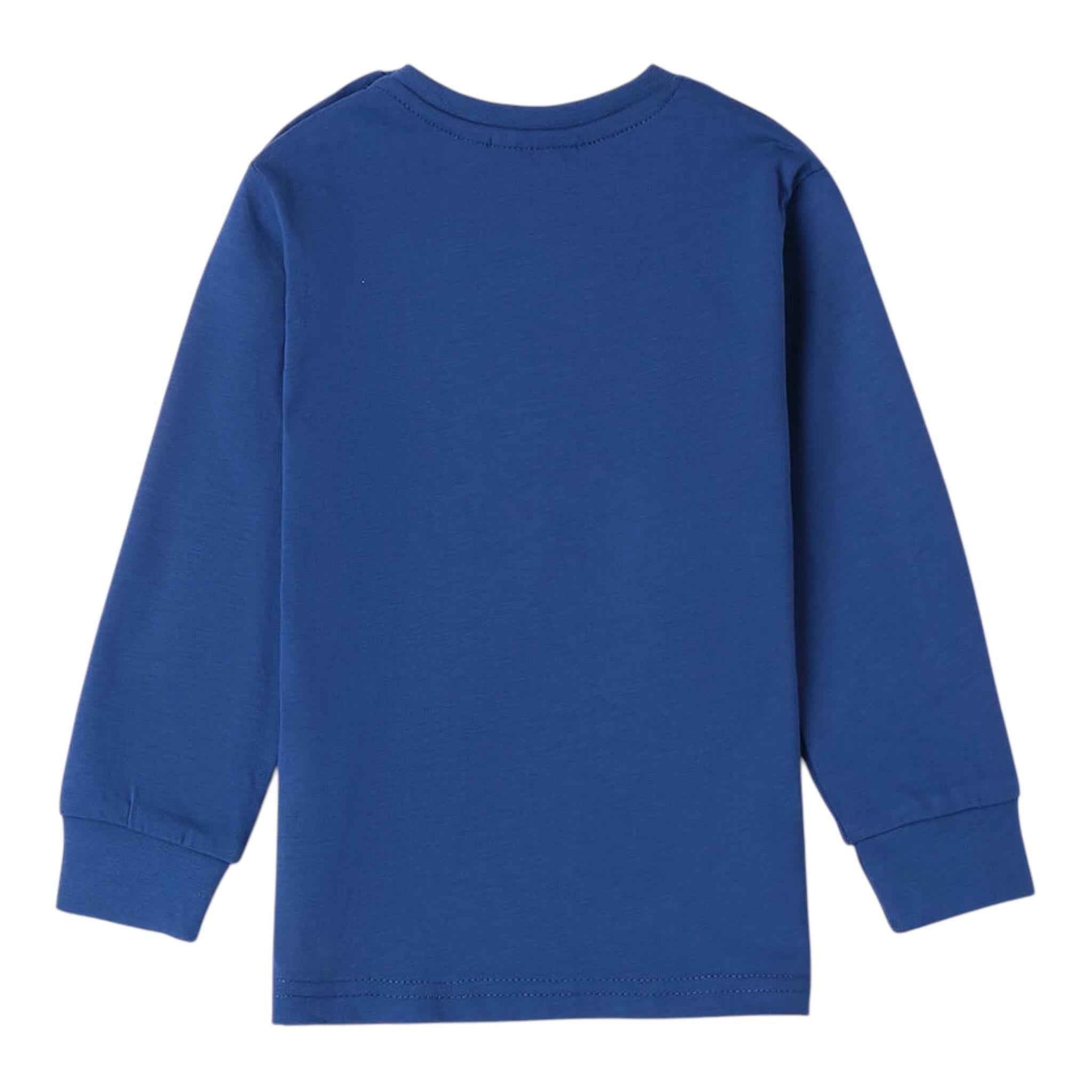 SARABANDA shirt girocollo tinta unita con stampa Blu per Neonato A133 BLU SARABANDA 