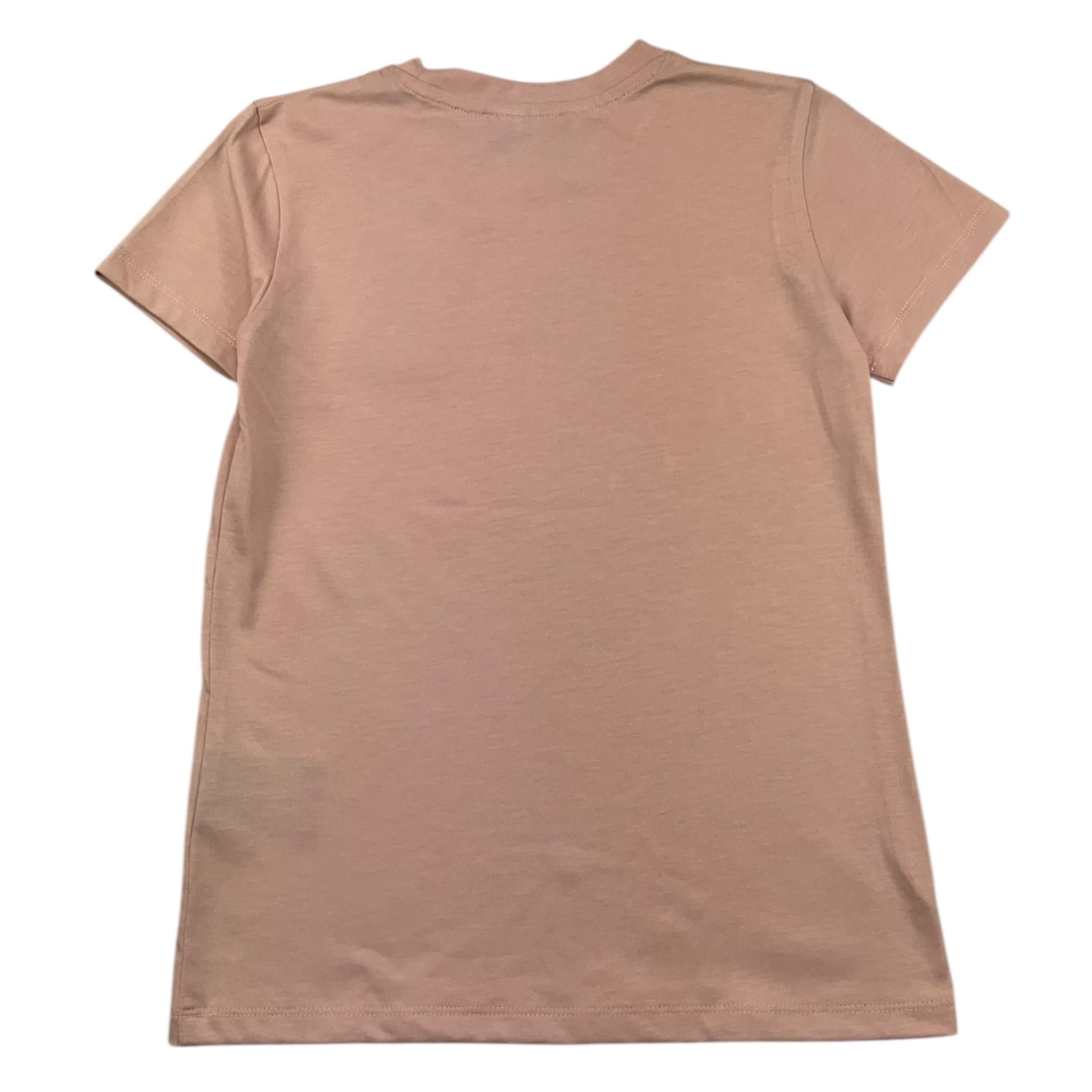 TRUSSARDI t-shirt girocollo tinta unita con stampa logo Rosa per Bambina TGA25082TS ROSA TRUSSARDI 