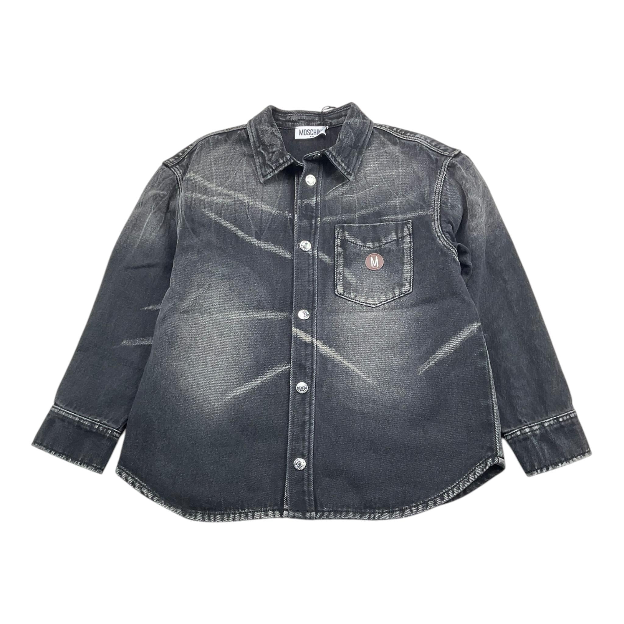 MOSCHINO camicia in denim tinta unita Nero per Bambino HUC01Q NERO MOSCHINO 