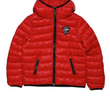 Diesel Jacket Model Bmber Solid Color With Zip And Hood Red For Boys