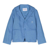 Trussardi Single Breasted Plain Jacket Light Blue For Newborn