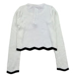 Liu Jo Maglia Girocollo Tinta Unita con Profili In Contrasto per Bambina GA5081 BIANCO LIU JO 