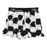 Miss Blumarine Two-Tone Shorts With Black/White Applications For Girls